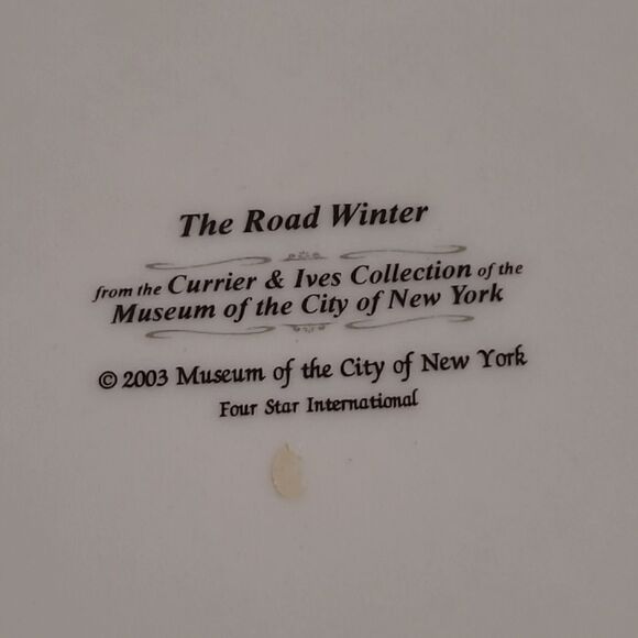 2003 Currier & Ives Plate - Picture 5 of 5